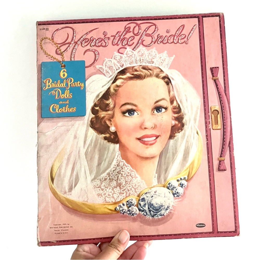 Vintage 50’s Here’s the Bride paper dolls ephemera folder